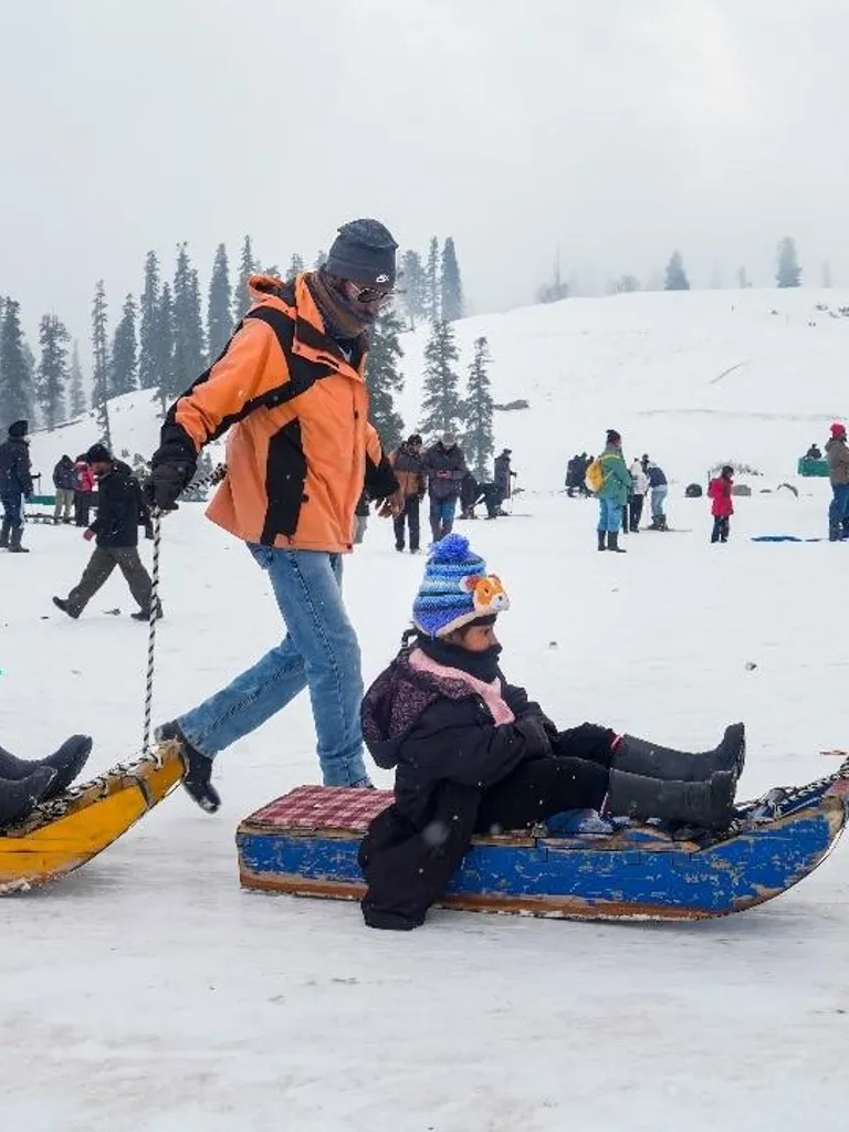 Snow Play in Winter