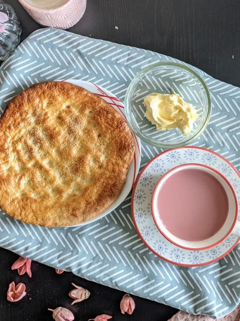 Enjoying Local Kashmiri Tea & Snacks