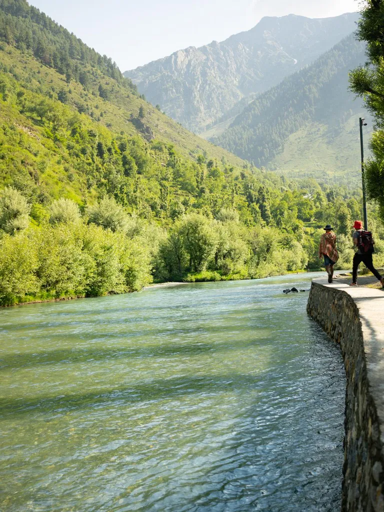 Walking Along Lidder River