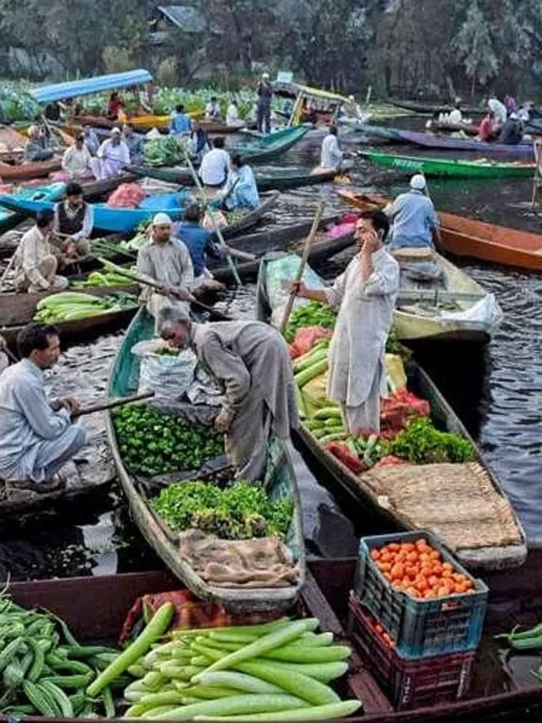  Floating Market on Dal Lake